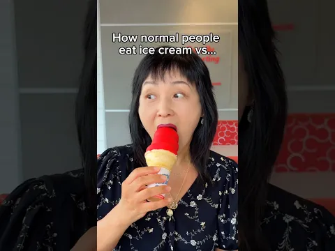 How normal people eat ice cream vs how I eat… #food #eating #mukbang #relateable