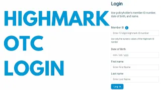 Highmark OTC Login Store Benefits Catalog