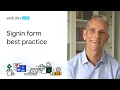 Sign-in form best practice