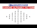 Program to Print Diamond using Alphabets in C Diamond of Alphabets in C C Programs