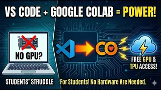 How to use Google Colab in VS Code Free GPU Access for Students Developers Tutorial Under 5 Min