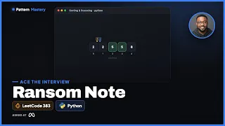 Ransom Note - LeetCode 383 Sorting Scanning Python
