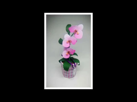 PASSO A PASSO MONTAGEM DO VASO DE ORQUÍDEA (PAPEL)