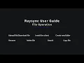 Raysync User Guide - File Operation