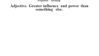Prepotent definition Prepotent meaning