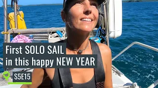 Single handed sailor girl prepping for the first solo sail in 2021 – UNTIE THE LINES