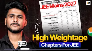 Skip These Chapters to Score 99%ile - JEE Main 2027