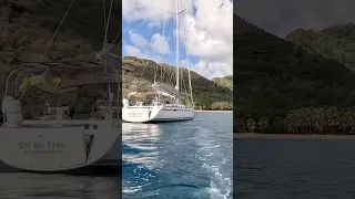 Spectacular anchorage like this are rare ⛵️ #aroundtheworld #sailing #yacht #exotic #pacific