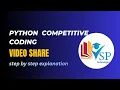 Share Coding Question in Python Placement Logic Problem
