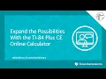Webinar The TI-84 Plus CE Online Calculator