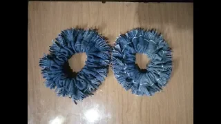 مشروع توكه للشعر من بنطلون جينز قديم 