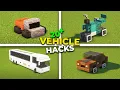 20 CARS and VEHICLES Build Hacks In Minecraft 2 to - 6wheels