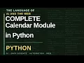 Calendar Module in Python Standard Library