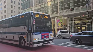 Brooklyn Bound x37 Express Bus and The Midtown Manhattan Bound SIM33C Express Bus