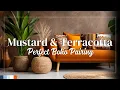 Bohemian Living Spaces in Small Apartments With Mustard and Terracotta Color Scheme Ideas