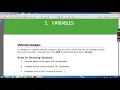 about variables and comments