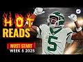 Week 5 Must Start Start Em Sit Em 2025