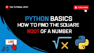 Python Basics - How to Find the Square Root of a Number