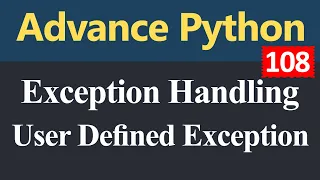 User Defined Exception in Python Hindi