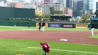 Konnor Griffin Pirates throws at PNC Park