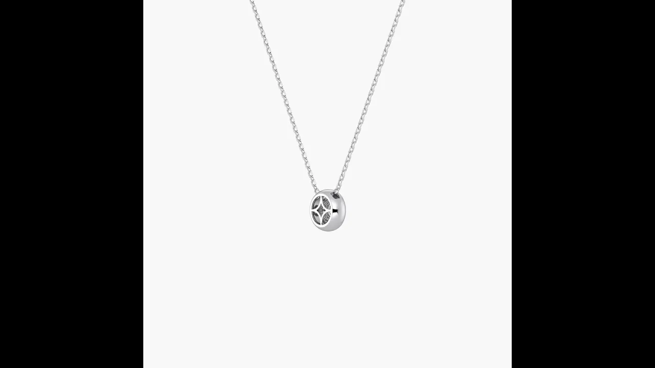 Lab-Grown Diamond Pendant Necklace with Pavé Halo