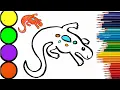 Drawing Coloring Lizard Learning s for kids