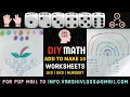DIY Make 10 worksheets for kindergarten Math add Worksheets for LKG UKG and Nursery kids