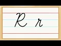 r in cursive writing capital and small r in cursive writing
