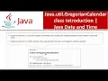 Java util GregorianCalendar class Introduction Java Date and Time Date and Time in java