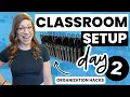 Classroom Setup Day 2 VLOG New Bins Chromebook Storage Labeling All The Things