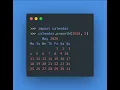 Calendar module in Python Print calendar in Python