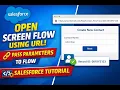 Open Salesforce Screen Flow Using URL Pass Parameters to Flow Salesforce Tutorial