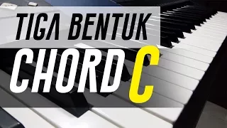 3 bentuk chord c belajar piano keyboard