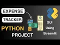 Expense Tracker Project in Python with Streamlit GUI Python Beginners Project HINDI