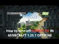 HOW TO TURN OFF NARRATOR MODE IN MINECRAFT OPTIFINE 1 20 1 IN 2023 Minecraft Tutorial