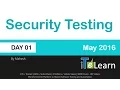 Security Testing Orientation Day 1