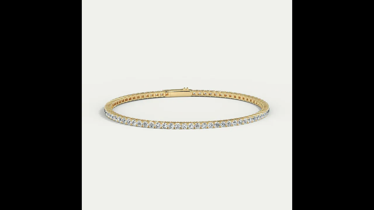 3 CTW Eternity Lab-Grown Diamond Tennis Bracelet in Sterling Silver