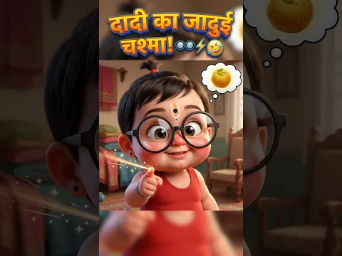 दादी का जादुई चश्मा! 👓⚡🤣 दीवार के पार दिखा लड्डू! 🤤 #shorts