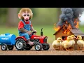 Download Lagu Monkey Nana driving the tractor rescued the ducks from the coop just before it crumbled