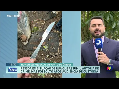 Pessoa em situação de rua confessa tentativa de homicídio em ponto de ônibus, em Florianópolis