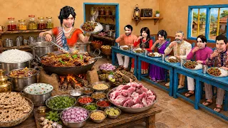 Nagpur Special Saoji Mutton Curry Chawal Spicy Mutton Curry Street Food Hindi Kahaniya Moral Stories