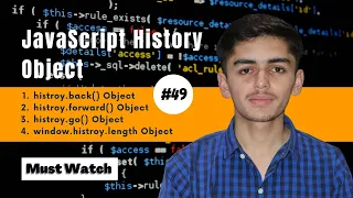 Window Histroy Object back forward go length in JavaScript Javascript Full Course