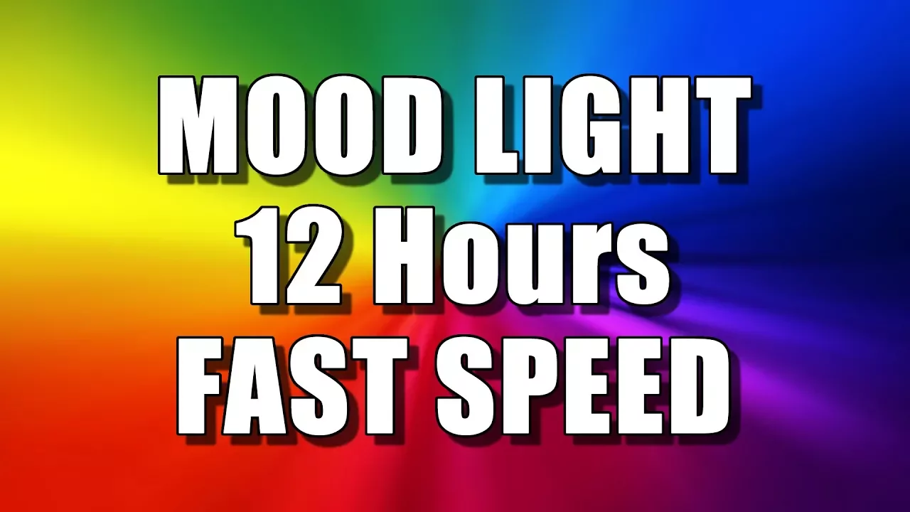 COLOR CHANGING MOOD LIGHT (12 Hours – FAST SPEED) Multi Colour Screen – Relaxing Rainbow colours