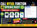 Call MySQL Function in Spring Boot Using SimpleJdbcCall Spring JDBC User Defined Function Tutorial
