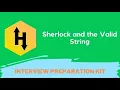 HackerRank Sherlock and the Valid String problem solution in Python Interview Preparation Kit