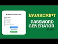 How to Build a Password Generator Web App with HTML CSS and JavaScript