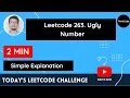 Leetcode 263 Ugly Number Hindi