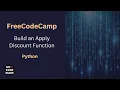 Build an Apply Discount Function - FCC Python Course