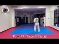 Form Taegeuk 3 jang Green tip Belt Mirror Mode