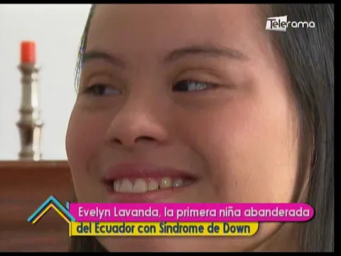 Evelyn Lavanda, la primera niña abanderada del Ecuador con Síndrome de Down